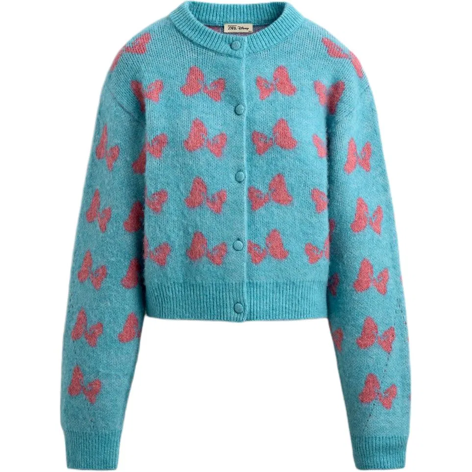 Женский джемпер с принтом x Disney Harry Lambert FW25 Knitwear, ZARA, Light Blue