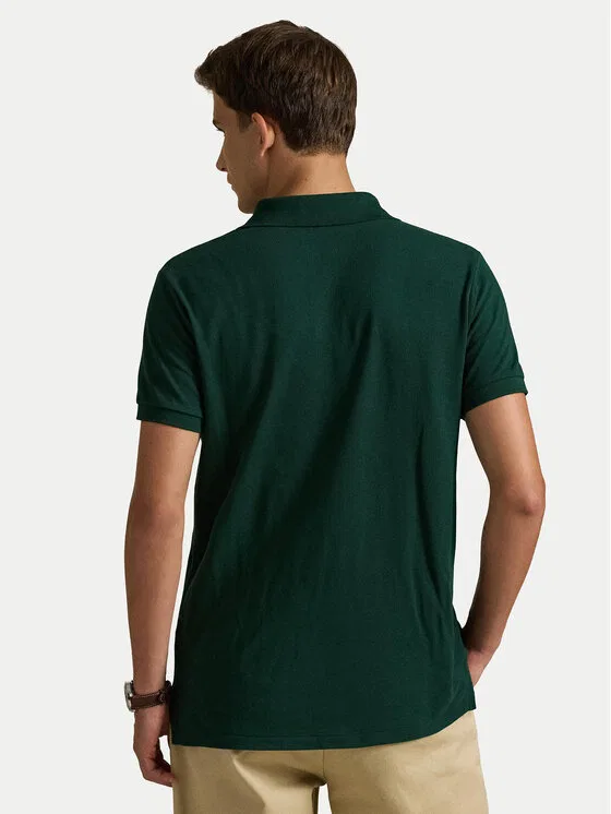 Поло custom slim fit Core Replen Polo Ralph Lauren, зеленый — фото 3