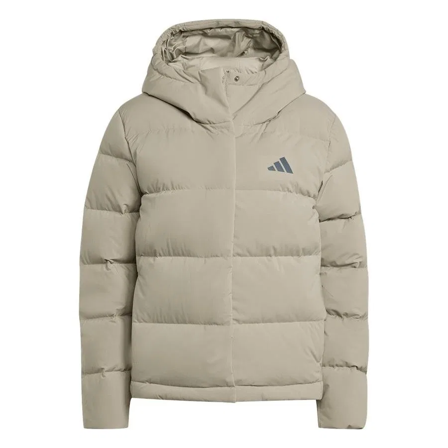 Женский утепленный пуховик с капюшоном Helionic Hd J adidas, Зеленый