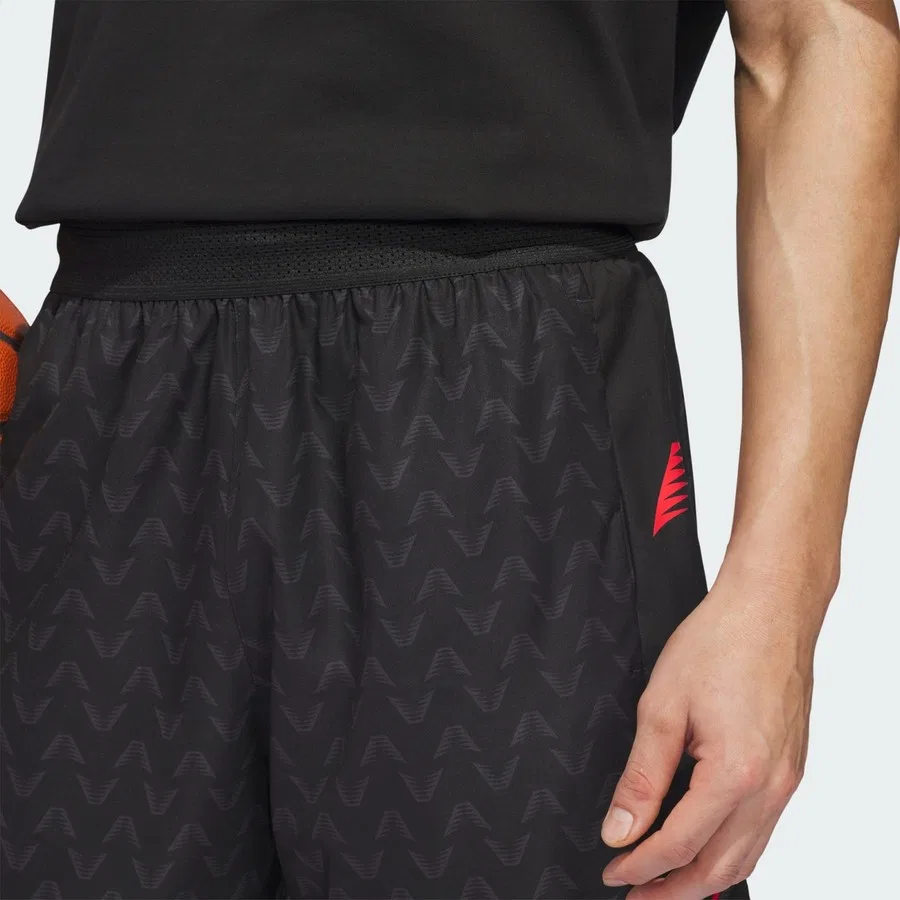 Шорты спортивные с принтом Anthony Edwards Crazy Lite AOP adidas, Черный — фото 4