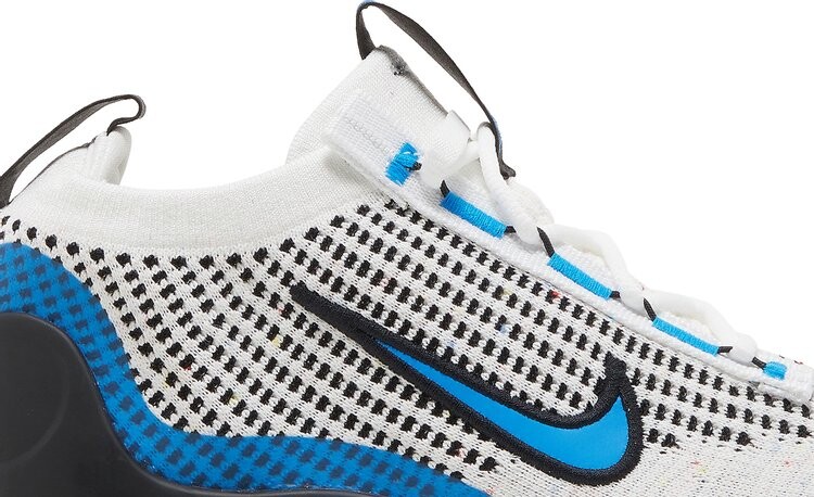 Кроссовки Nike Air VaporMax 2021 Flyknit GS 'White Photo Blue', белый — фото 3