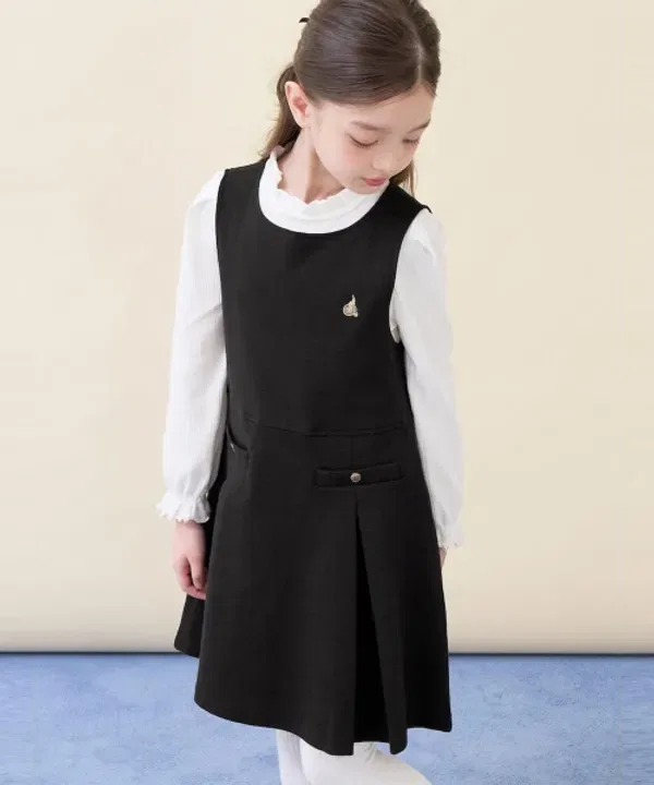 Платье-жилет из джерси, классическое, Beanpole Kids, черный