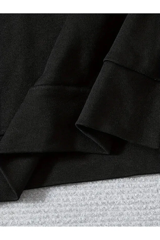 Детская футболка с принтом для девочек Bow Printed Black Long Sleeve T-Shirt for Girls Haha, Black — фото 3