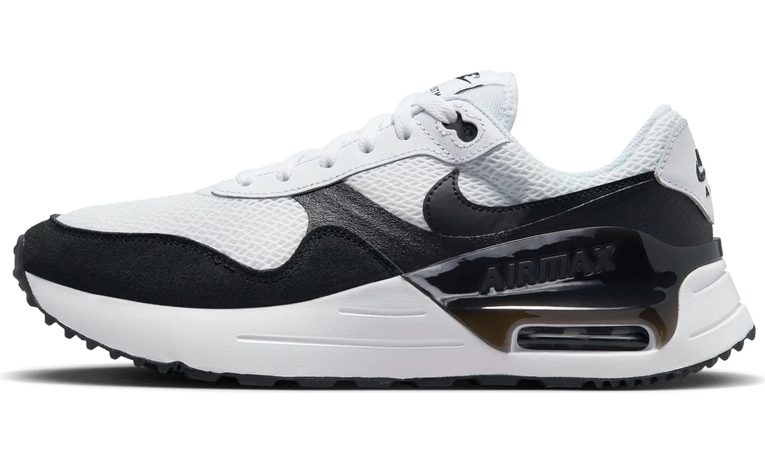 Детские кроссовки для мальчиков с дышащим верхом Air Max Systm NIKE, White Black Summit White
