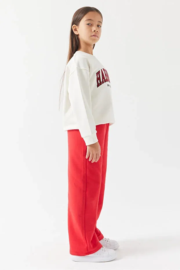 Детские спортивные штаны для девочек хлопковые Paulmark, Red — фото 3