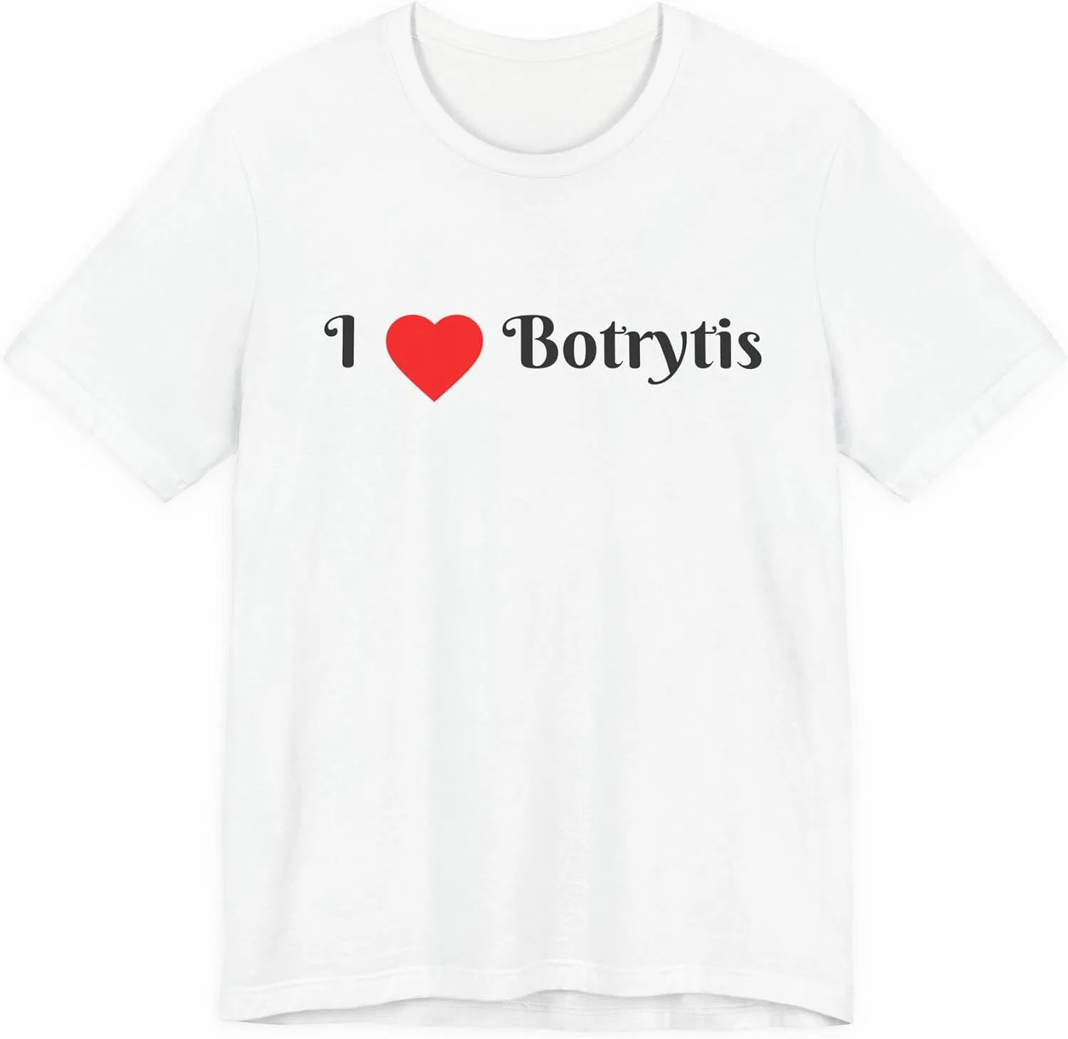 Футболка с принтом I Love Botrytis Regular Fit Bella+canvas 3001, White
