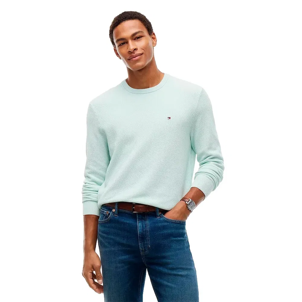 Мужской свитер с фактурным узором Tommy hilfiger, Blue