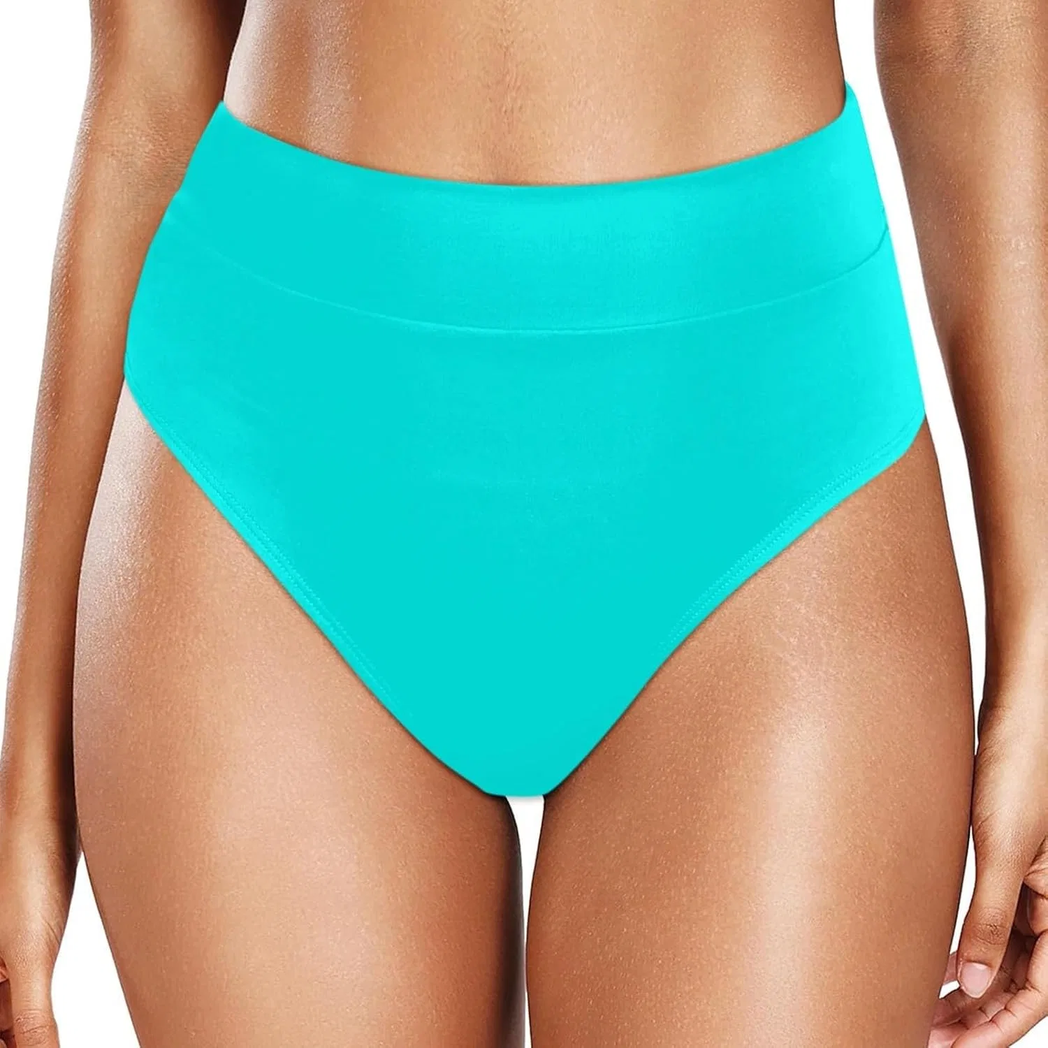 Женские плавки с высокой талией Seamless, Green