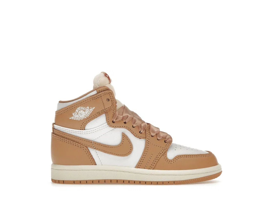 Детские кроссовки с высокой посадкой Jordan 1 Retro High OG Jordan, Praline/White/Sail