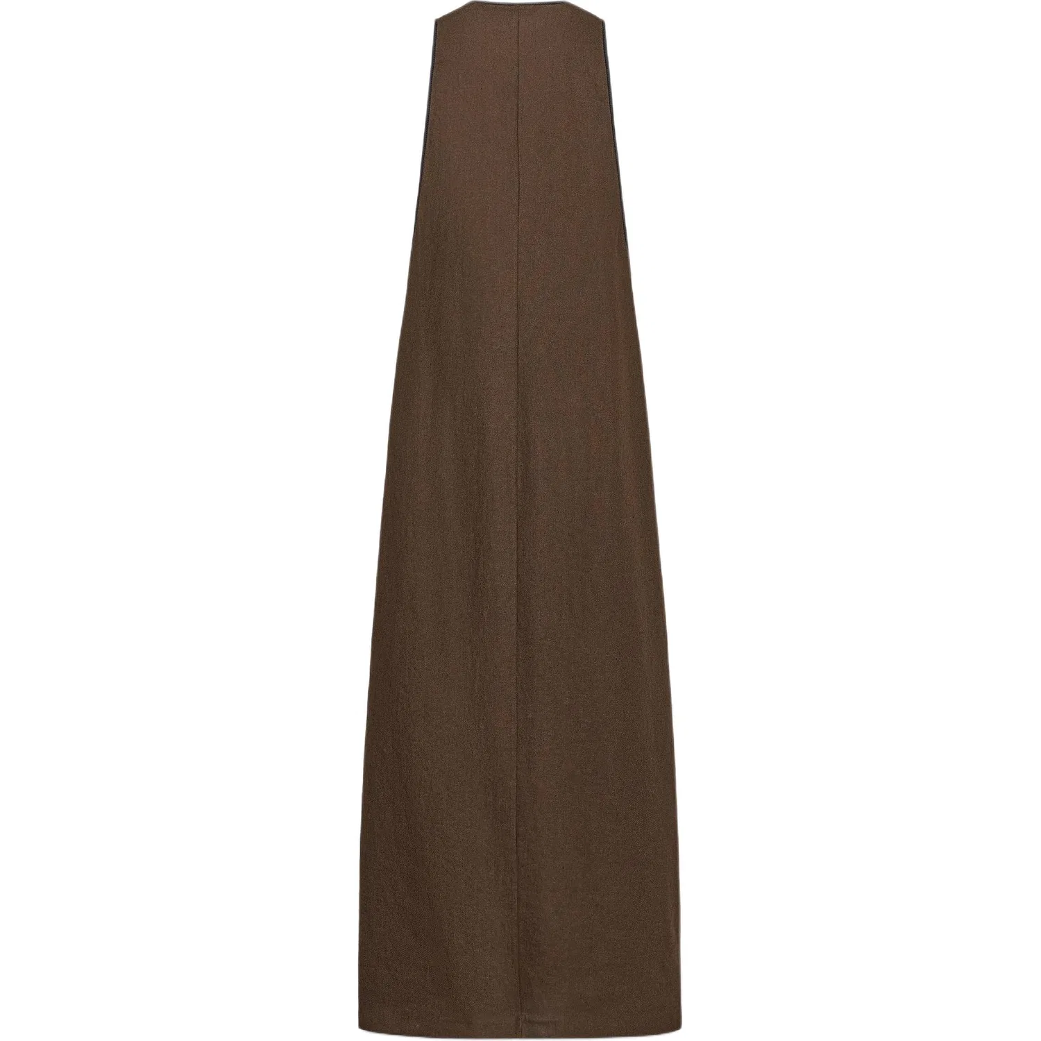 Женское платье без рукавов с V-образным вырезом Chocolate ZARA, Chocolate — фото 3