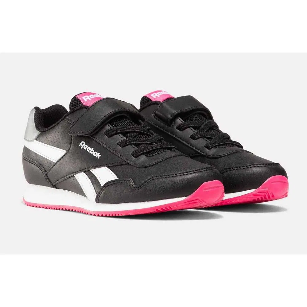 Детские кроссовки для девочек Reebok Royal CL Jog 3.0 1v Reebok, Black Boldpink White — фото 3