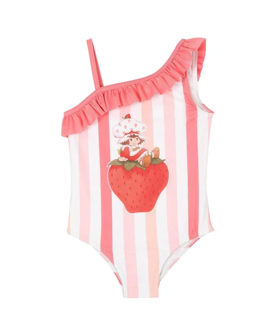 Детский купальник-слитник с асимметричным вырезом Strawberry Shortcake, Strawberry Pink