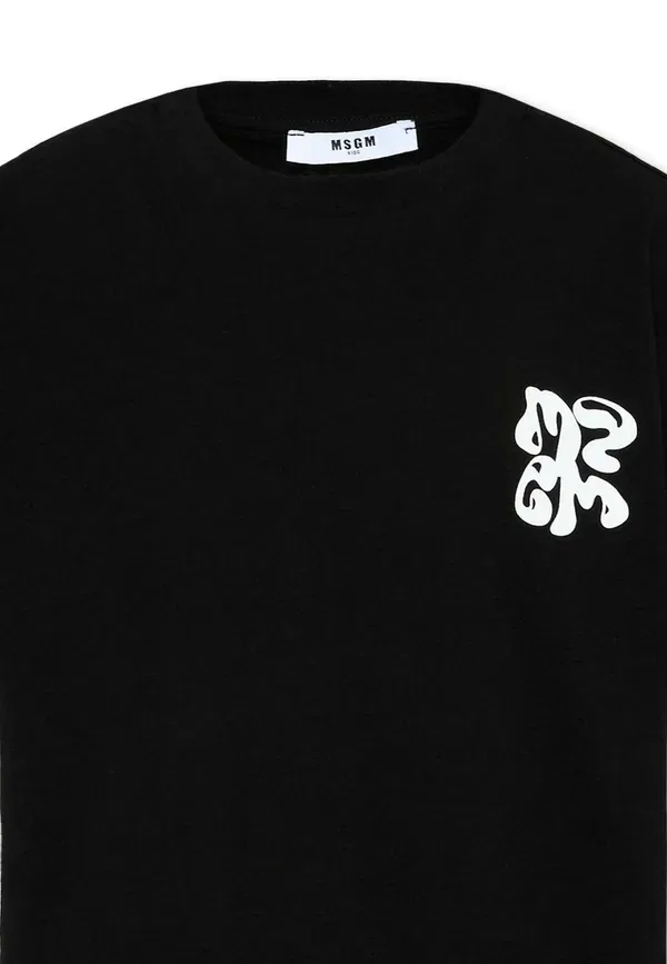 Футболка с принтом Print T-shirt Msgm, черный — фото 3