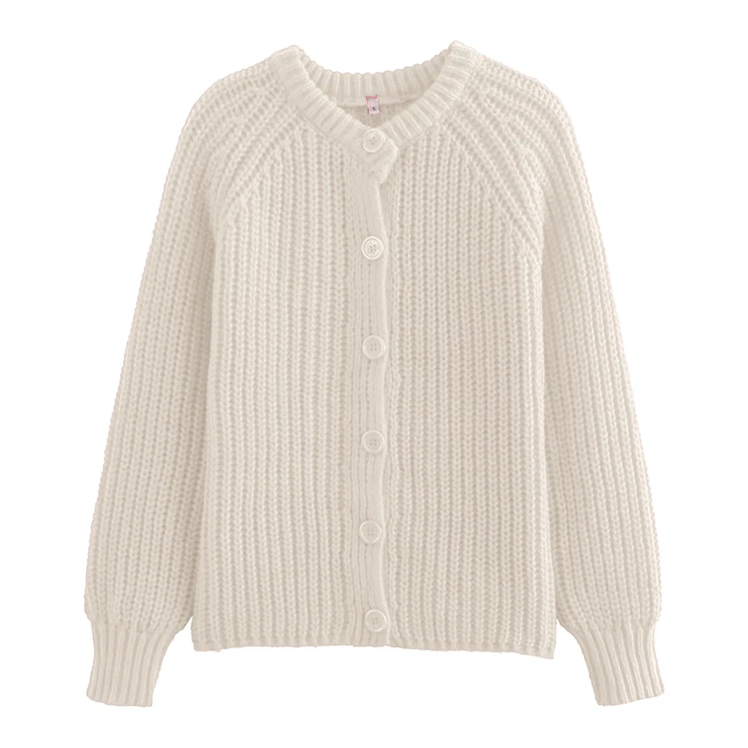 Женский кардиган свободного кроя из крупной вязки, Beige
