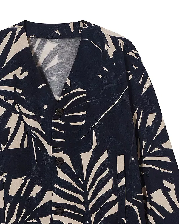 Мужская куртка с принтом Emporio Armani, Blue/Ivory — фото 4