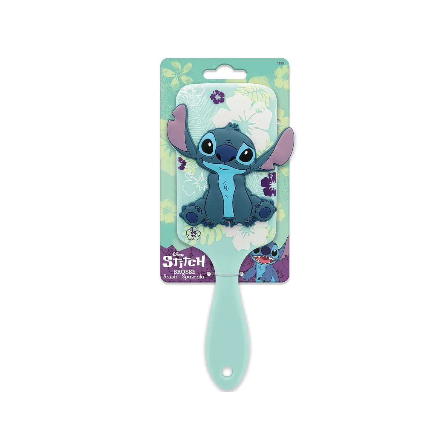 3D силиконовая щетка для волос «Стич» от Disney Disney, Sky Blue — фото 4
