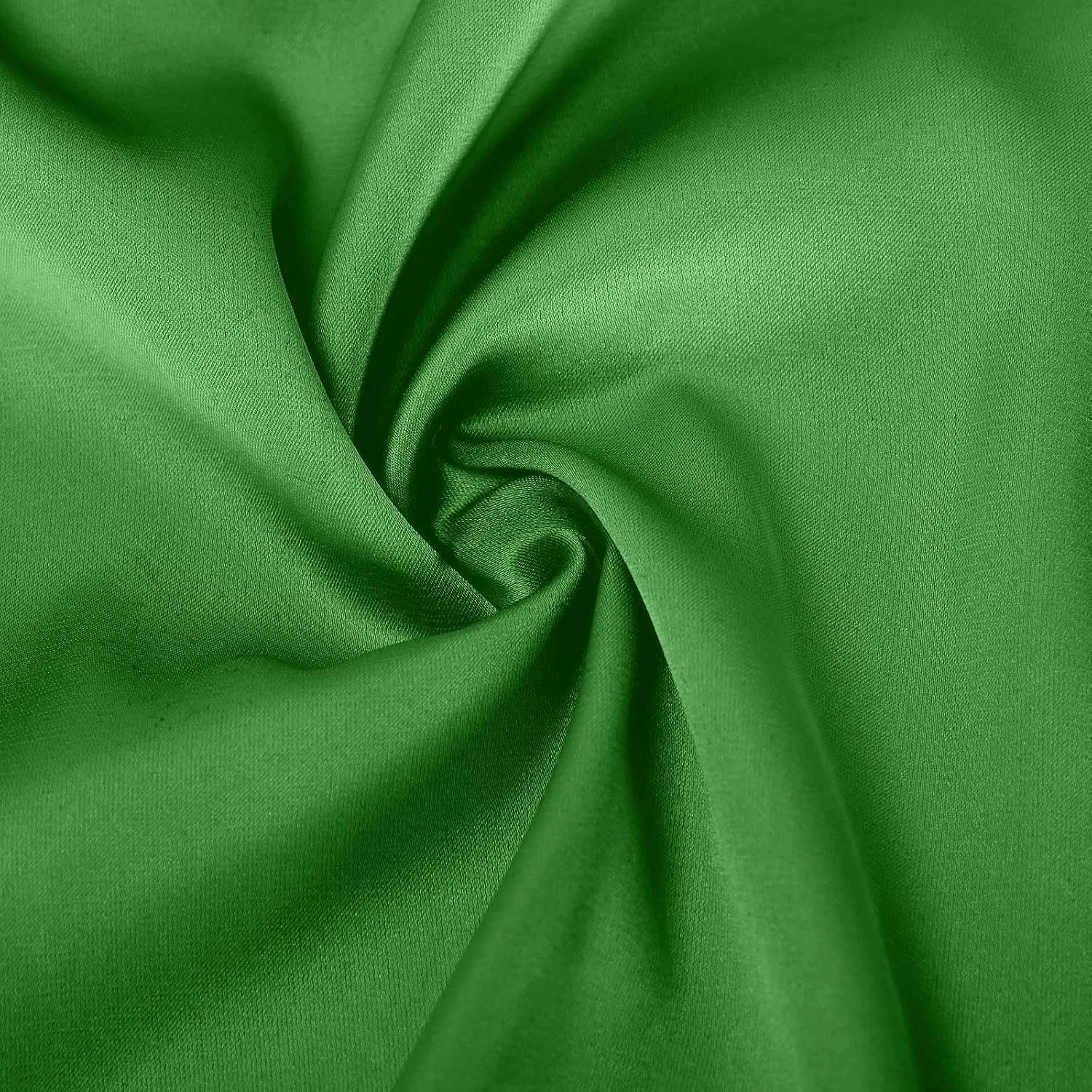 Женское сатиновое платье миди свободное V-образный вырез Satin Midi Dress, Green — фото 4