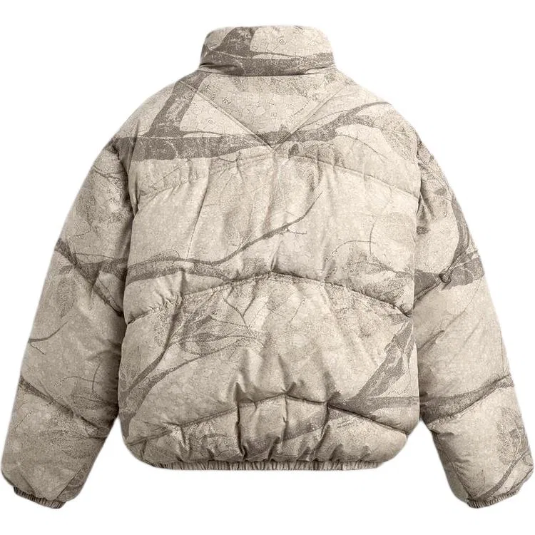 Мужская куртка-пуховик с принтом, средняя посадка, стойка-воротник, ZARA, Print — фото 3