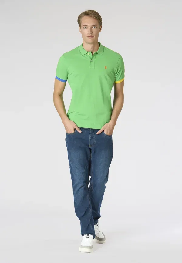 Футболка хлопковая Basic t-shirt U.S. Polo Assn., Verde, зеленый — фото 2