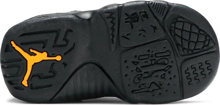 Кроссовки Air Jordan 9 Retro TD Dark Charcoal University Gold, серый — фото 4