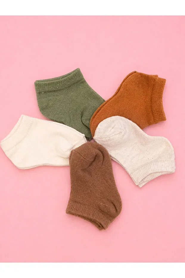 Детские пинетки для новорожденных хлопковые 5-штучный набор Kore, Nude Color