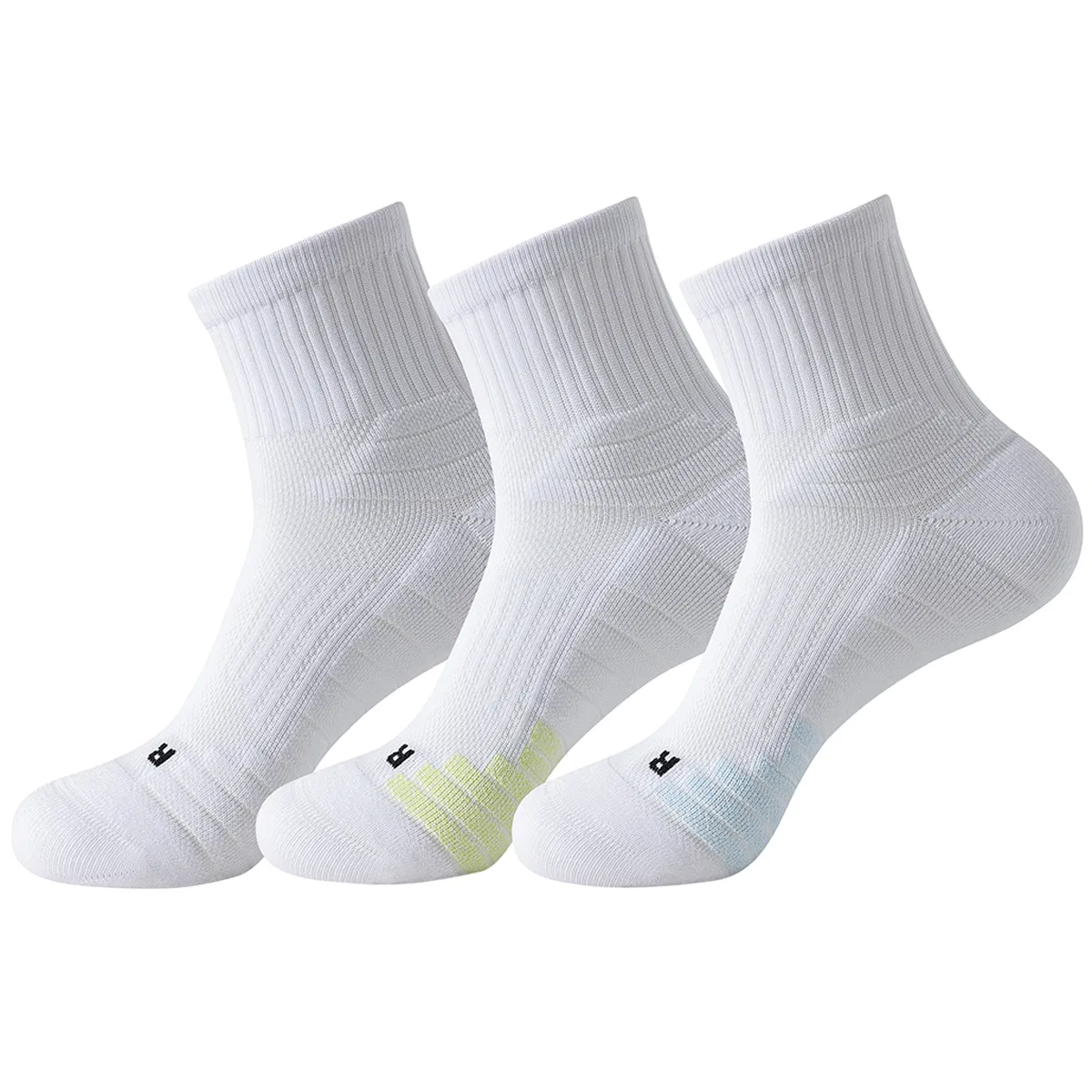 Детские баскетбольные носки с принтом, комплект из 3 пар, Trend Party Series, MIIOW, White Green White Blue