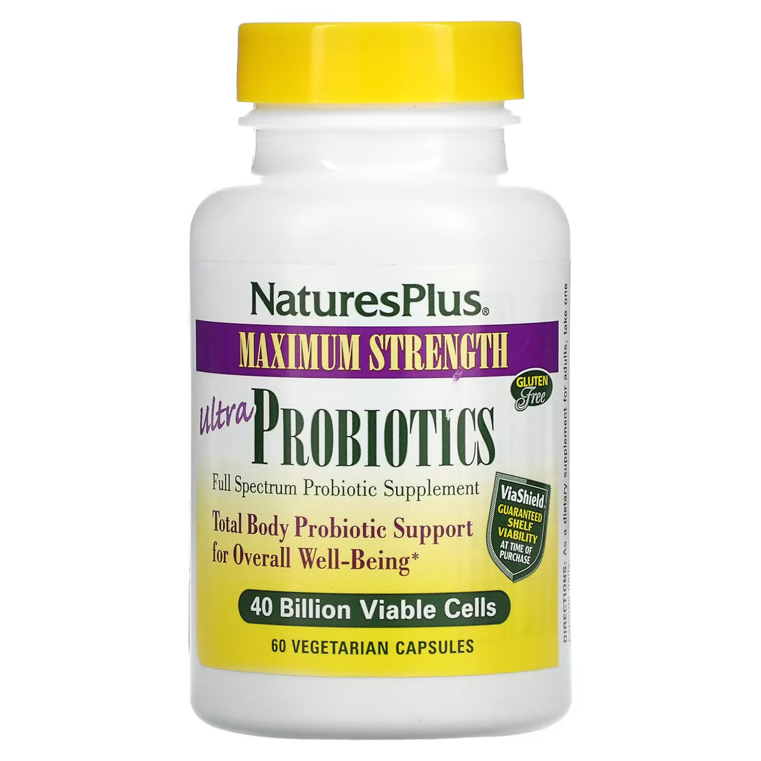 

Ультрапробиотики NaturesPlus, 60 растительных капсул