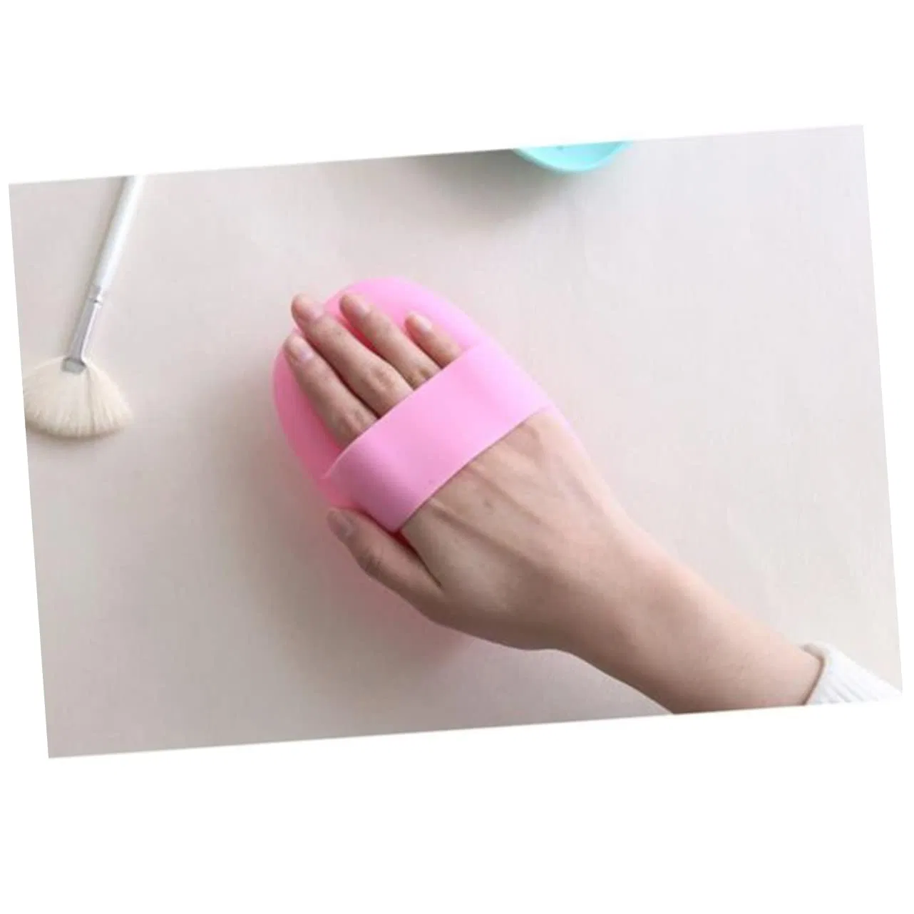 Пластина для чистки кистей из силикона, TOVINANNA, 15.2 x 9 x 3 см, Rosa — фото 2