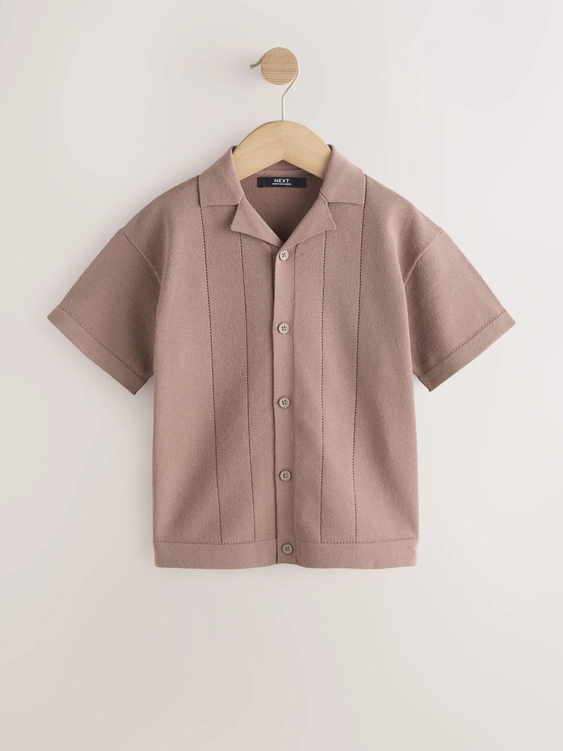 Поло трикотажное с отложным воротником Next, Taupe Brown