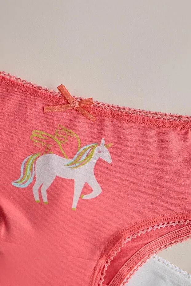 Детское белье для девочек с принтом Unicorn Patterned Katia&Bony, Ecru/Pink — фото 4