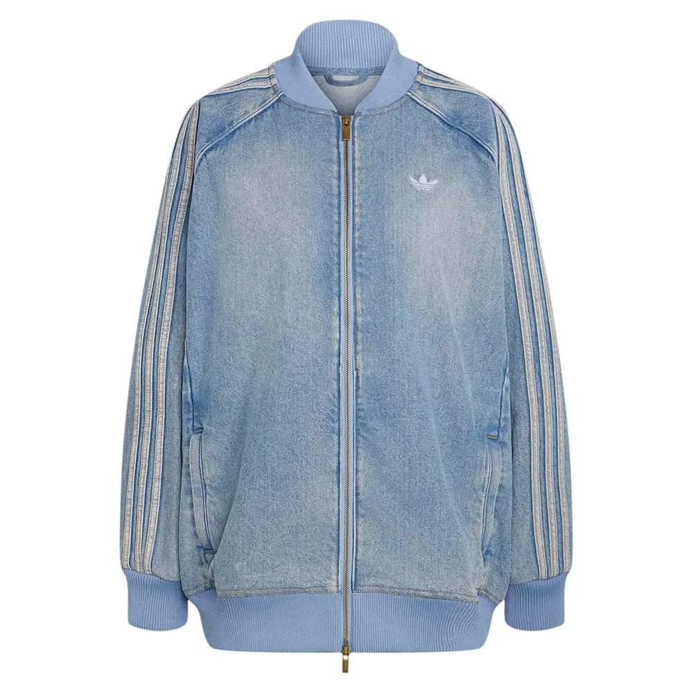 Женская джинсовая куртка оверсайз Adidas Originals SST Oversized Track, Blue — фото 3