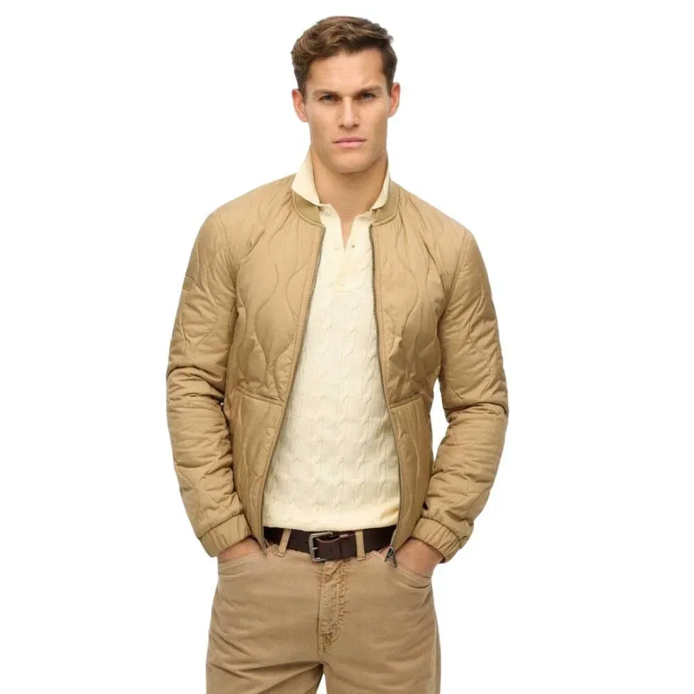 Мужская куртка-стеганый лайнер с рипстоп-материалом Surplus Quilted Liner Superdry, Beige