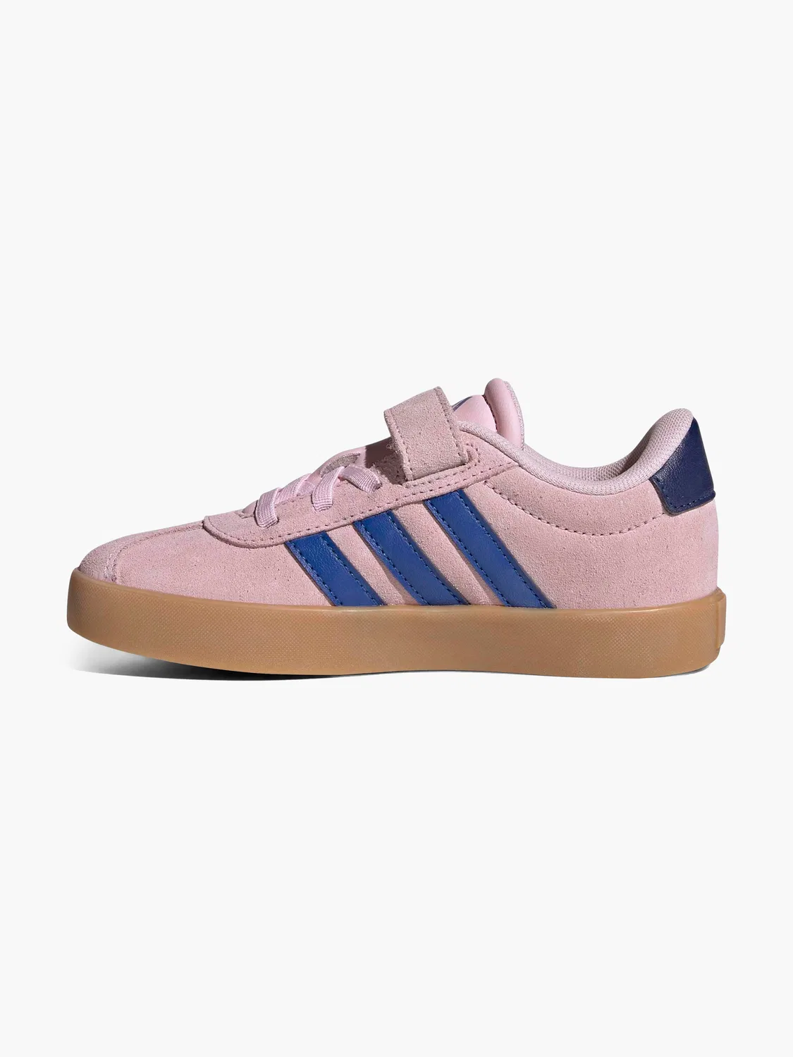 Детские кроссовки на липучках Adidas VL Court 3.0 EL C, розовый — фото 3