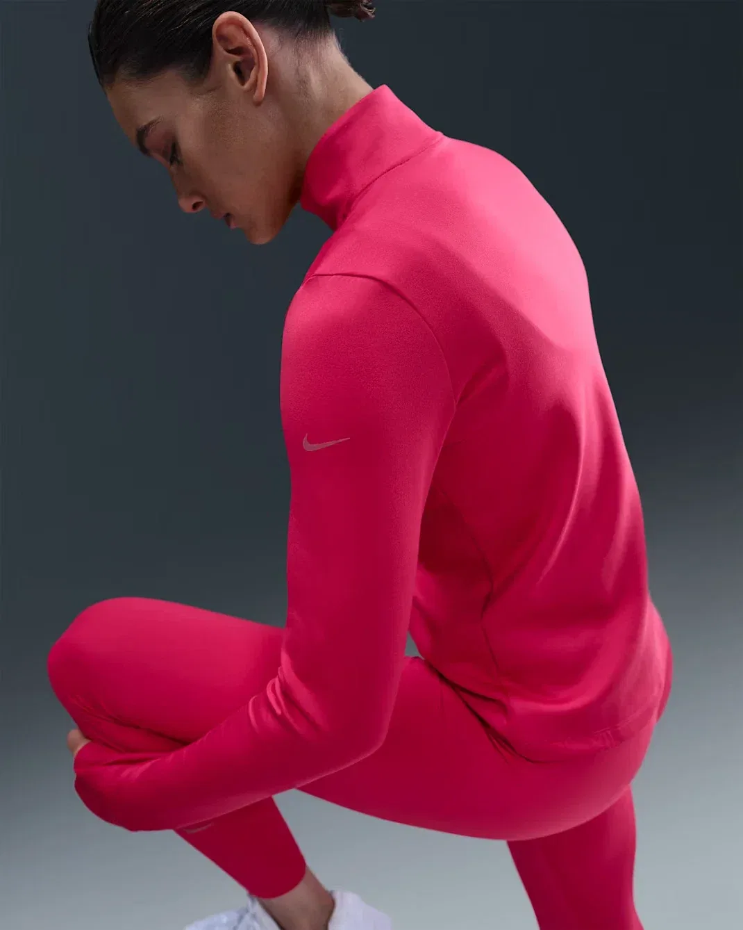 Женский лонгслив с длинным рукавом Nike One Top Rush, розовый — фото 2