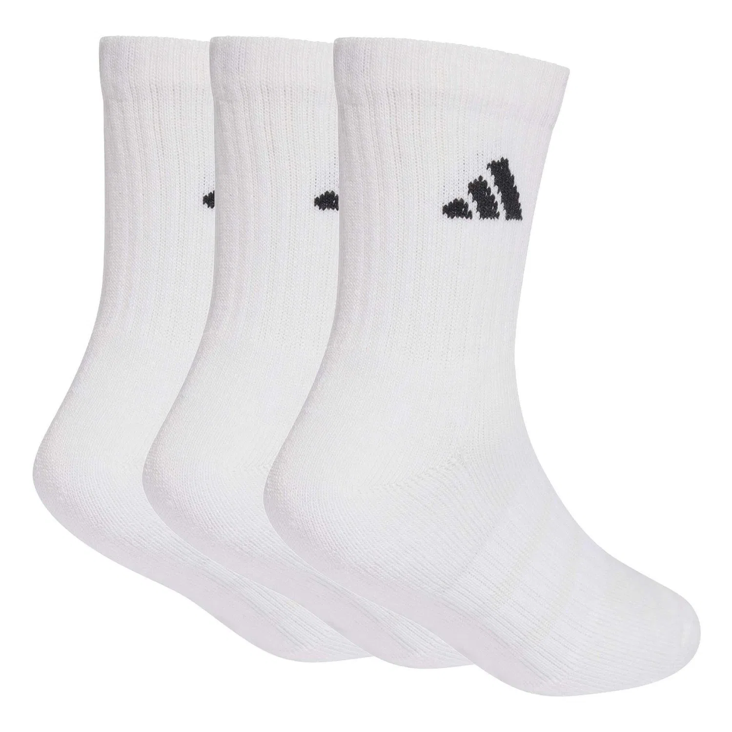 Детские носки с поддержкой свода стопы Adidas Sport Kd Crew Socks 3P, Weiß — фото 2