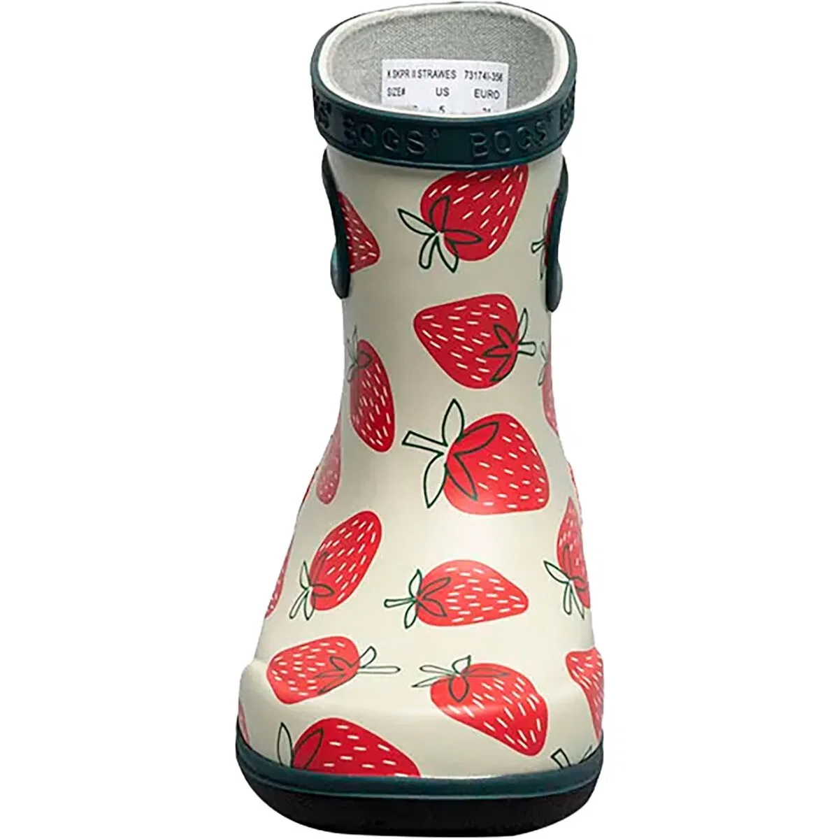 Детские сапоги дождевые для девочек Skipper ii strawberries rain boot Bogs, Moss/Multi — фото 3