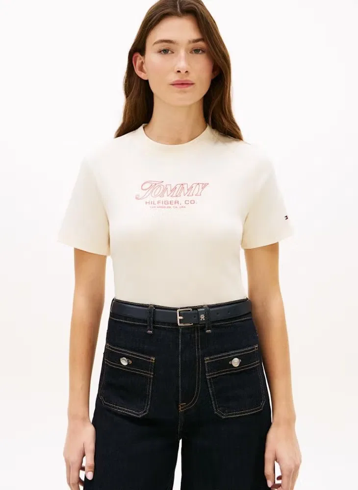 Футболка с логотипом Tommy Hilfiger, калико
