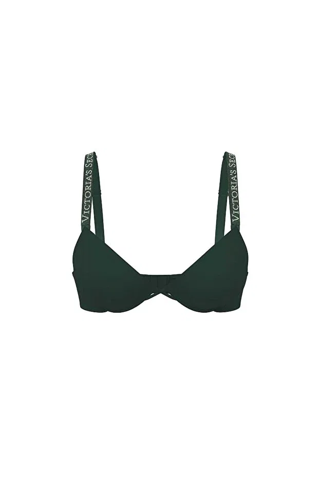 Женский бюстгальтер пуш-ап с блестящими бретелями Victoria'S Secret, Dark Green — фото 3