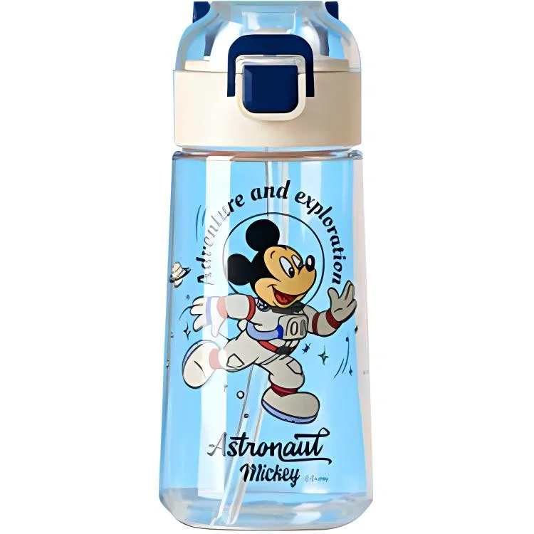 Детская кружка с трубочкой 470 мл Disney Straw model - Mickey, Disney, Black