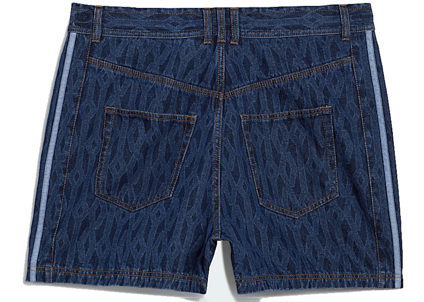Джинсовые шорты унисекс с монограммой Ivy Park Monogram Adidas, цвет Dark Denim — фото 2