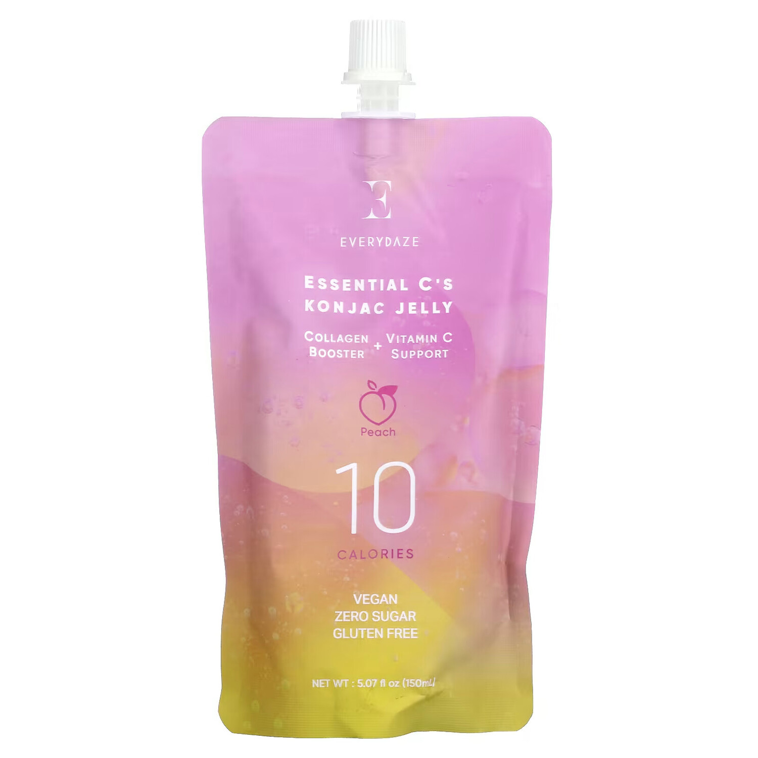 

Everydaze, Желе из конжака Essential C, персик, 150 мл (5,07 жидк. Унции)