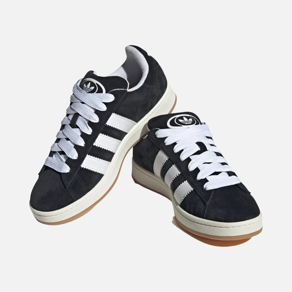 Детские спортивные кроссовки на шнуровке кожаные Campus 00S adidas — фото 2