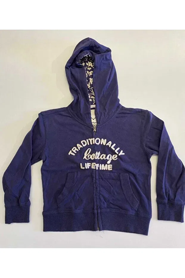 Детское худи для девочек с принтом Children'S hooded sweet Eaglecat, Navy Blue