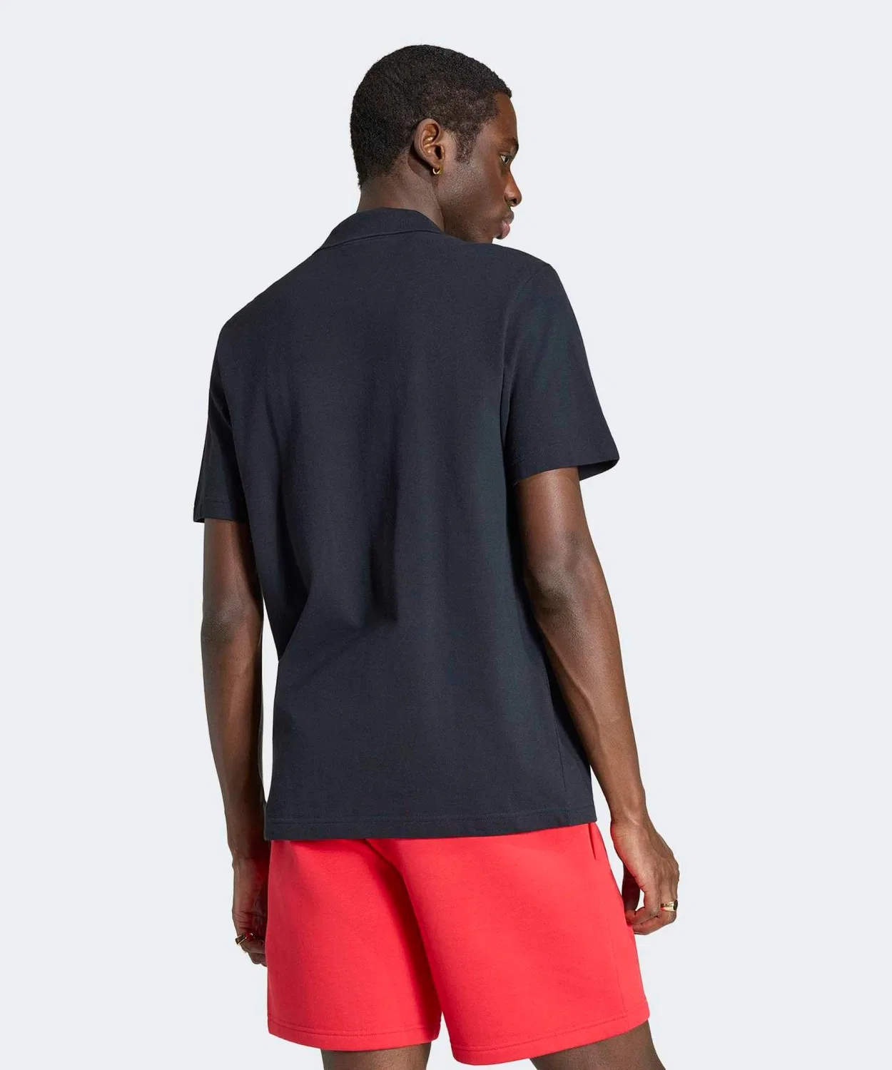 Мужская polo с коротким рукавом Trefoil Essentials Adidas, Черный — фото 2