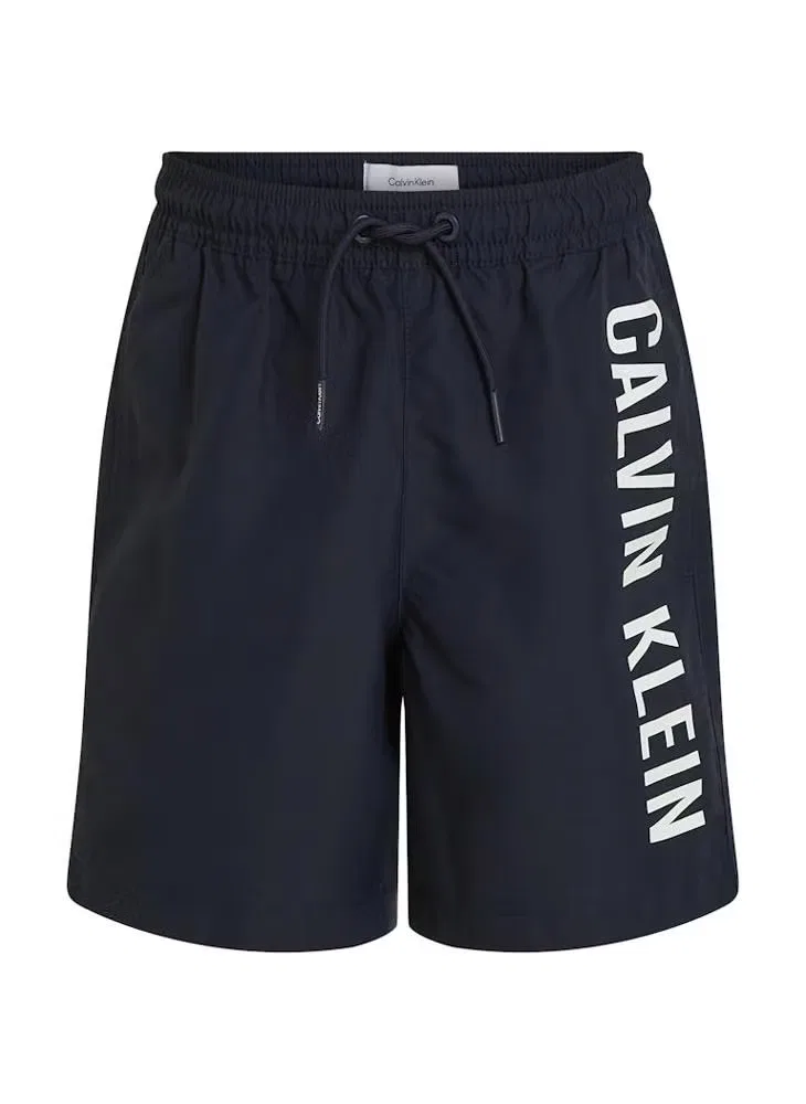 Calvin Klein Jeans Шорты для плавания с логотипом, синий — фото 2