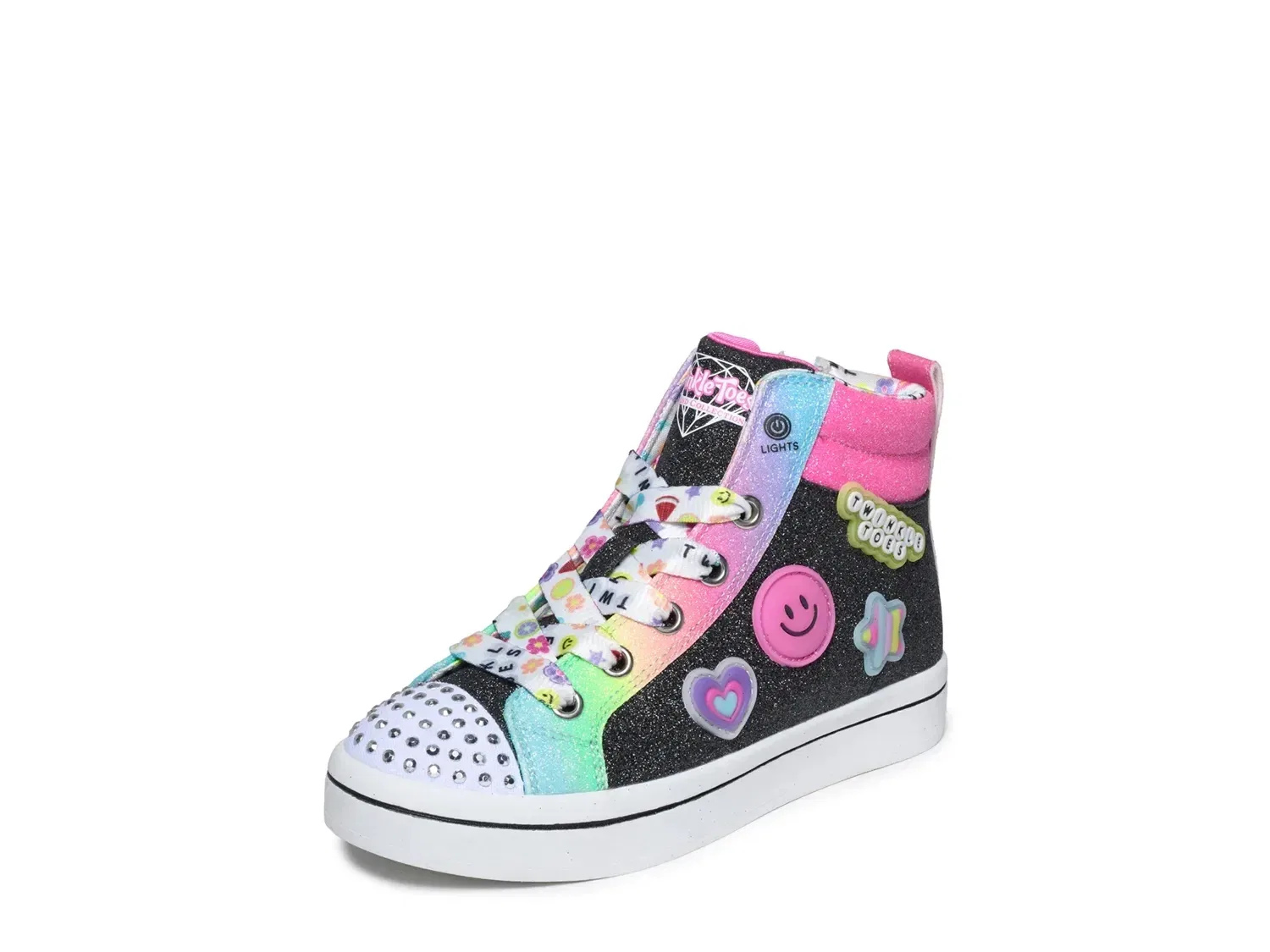 Кроссовки высокие Twi-Lites 2.0 Bit of Happiness Skechers, черные/мультиколор — фото 2