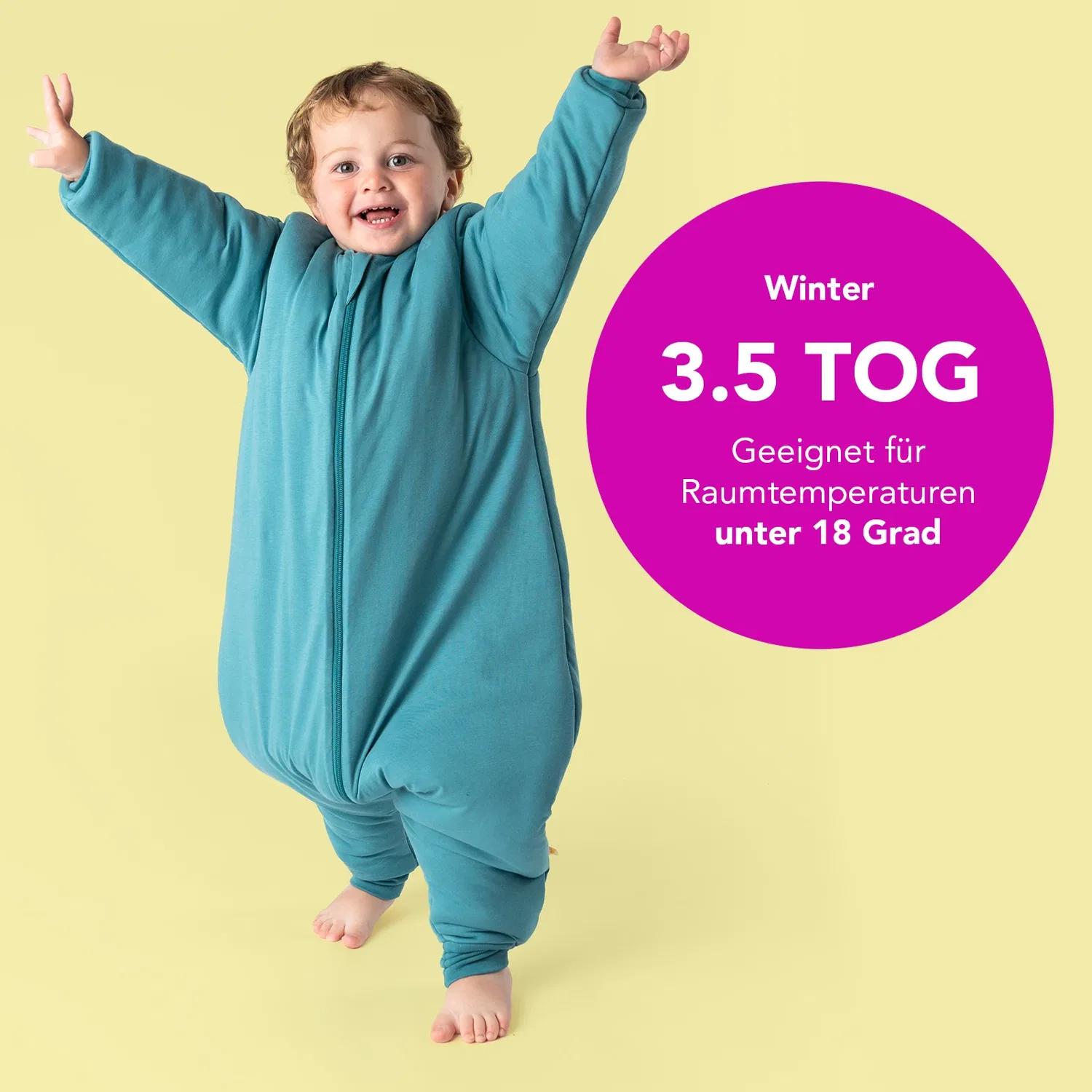 Спальный мешок с ножками 3.5 TOG Schlummersack, бирюзовый — фото 4