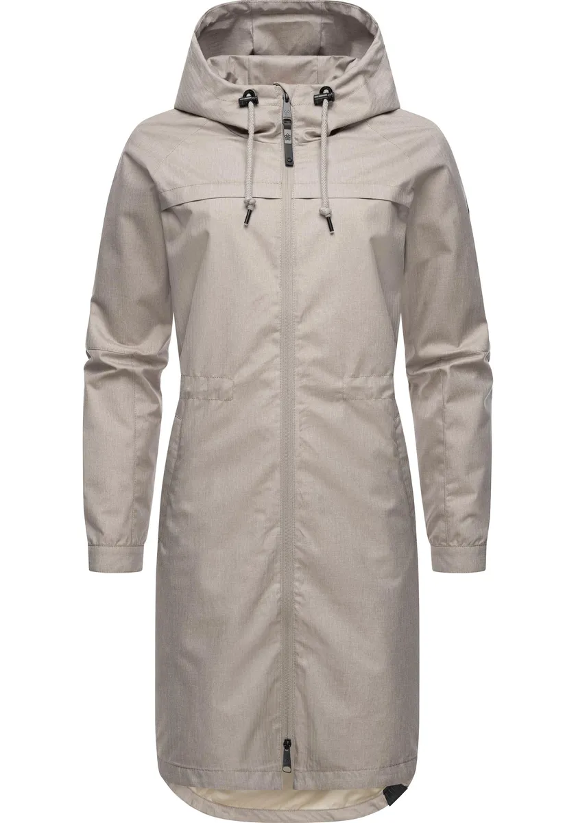 

Верхняя куртка Ragwear "Белинка" с капюшоном, стильная длинная и очень легкая переходная куртка, цвет Bone