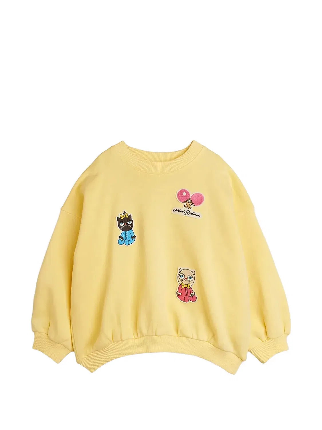 Mini Rodini Свитшот с нашивкой желтый