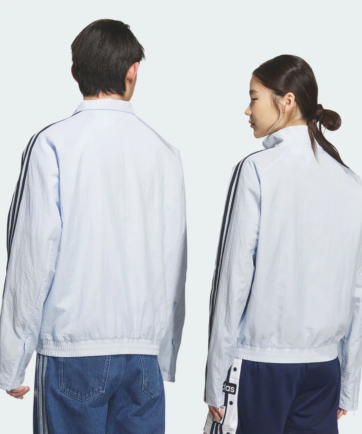 Мужская куртка из нейлона с высоким воротником FTBL JKT for BEAUTY&YOUTH Adidas, Blue — фото 2